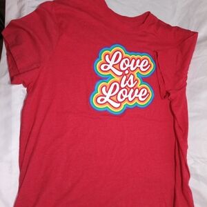 Ladies 'Love is Love' Red Tee